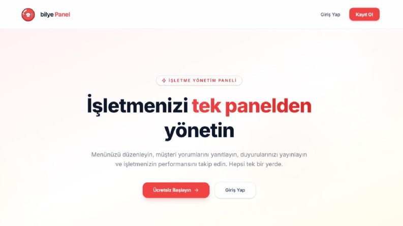 Restoranlar için işletme paneli (SaaS)