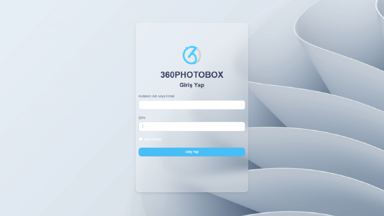360photobox 360° ürün yönetim paneli