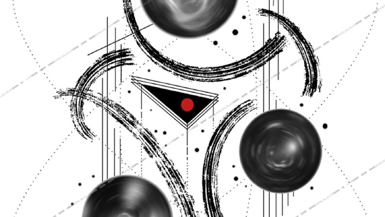 Çizgisel Geometrik Dövme Tasarımı