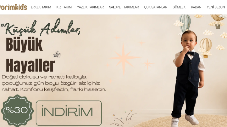Favorim Kids – Modern ve Kullanıcı Odaklı E-Ticaret Web Si