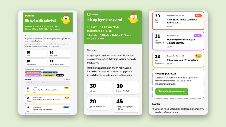 İçerik Takvimi E-postası