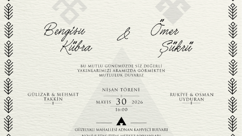 Nişan Davetiye Tasarımı