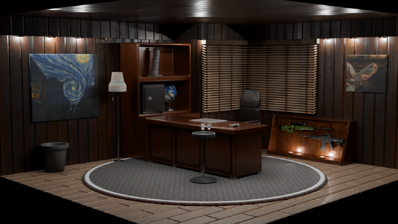 Blender üzerinden yapılmış sahne tasarımım