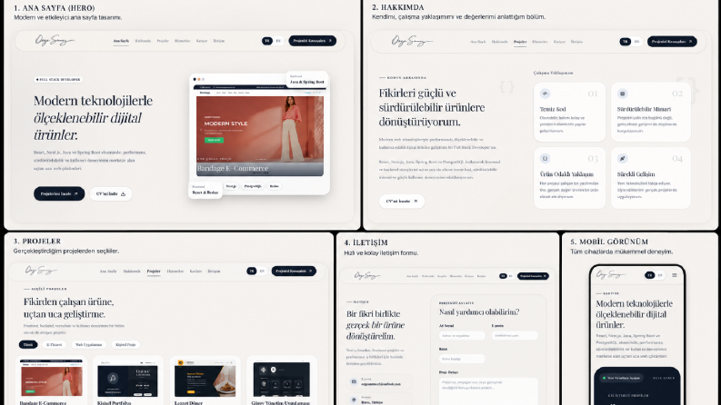 Modern Kişisel Portfolyo Web Sitesi