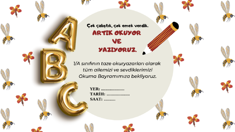 Okuma Bayramı davetiyesi