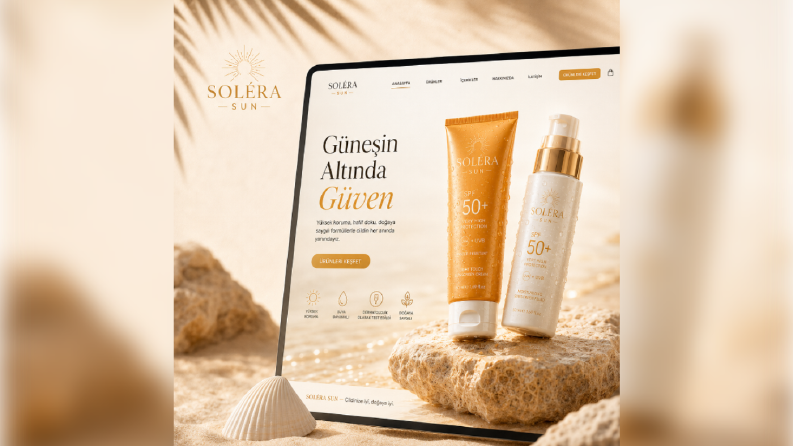Soléra Sun Kozmetik Web Sitesi ve Mobil UI Tasarım