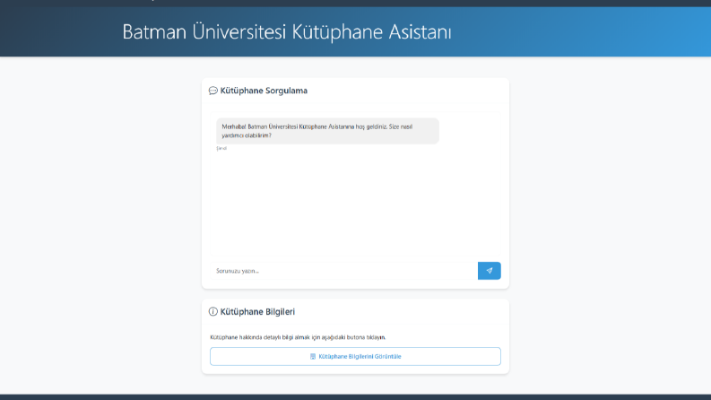 Üniversite Kütüphane Asistanı - Chatbot