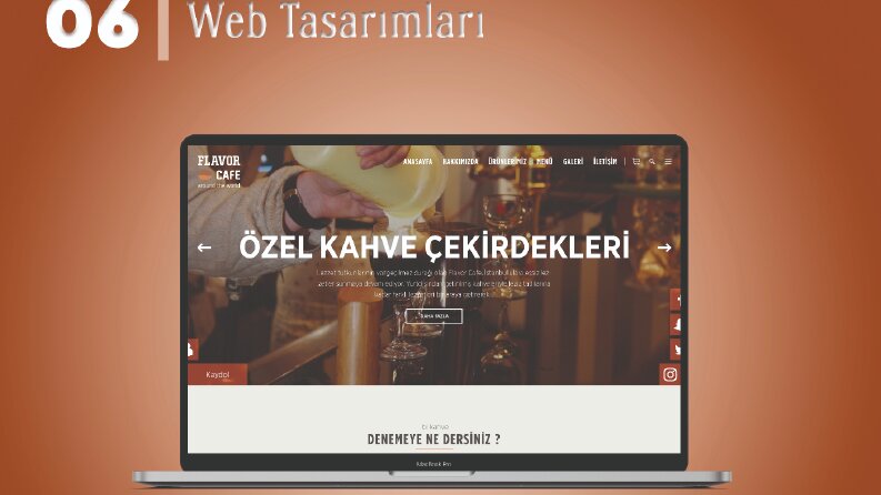 Cafe ve Restoran için Web Site Tasarımları