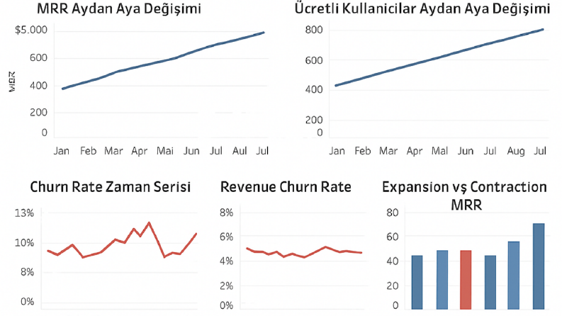 SaaS Gelir ve Kullanıcı Analiz Dashboardu
