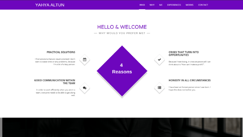 Her türlü web sitesi yapabilirim.
