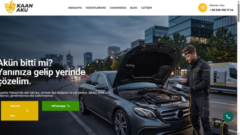 Kaan Akü | WordPress Kurumsal Web Sitesi