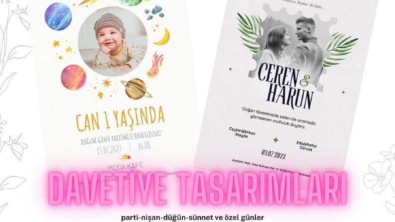 Davetiye Ve Özel Gün Tasarımları