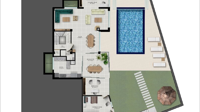 Villa Sitesi Kat Planı Görselleştirmesi