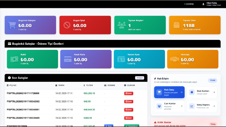 Web Tabanlı Market Otomasyon Programı