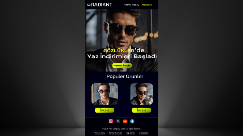 Radiant Email Tasarımı