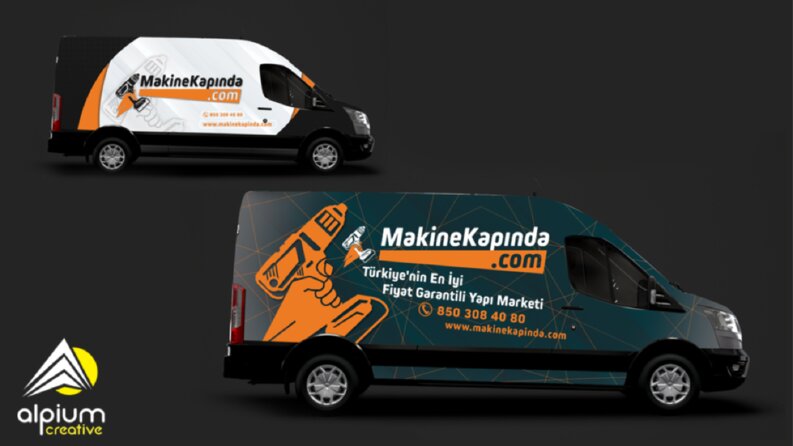 Makine Kapında araç giydirme çalışması