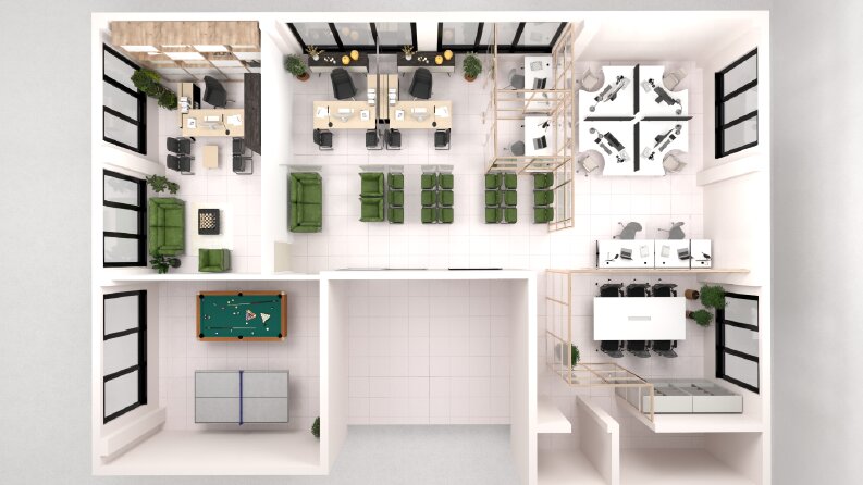 Ofis 3d Plan