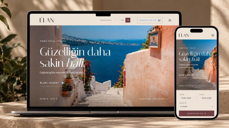ÉLAN | Lüks Butik Otel Web Sitesi Tasarımı