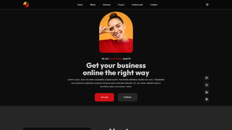 Sadece Frontend Portföy Web Sitesi