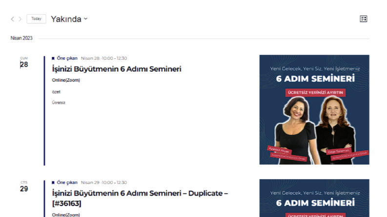 Event plugin tasarımı
