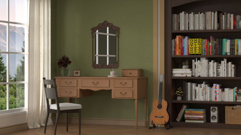 Cozy Modern Corner Interior Visualization