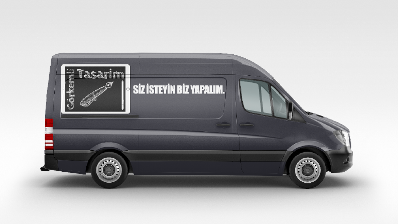 Ticari Araç Üzerinde Logo Örneği