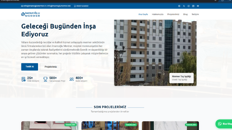 Firma Tanıtım Sitesi ve Admin Paneli