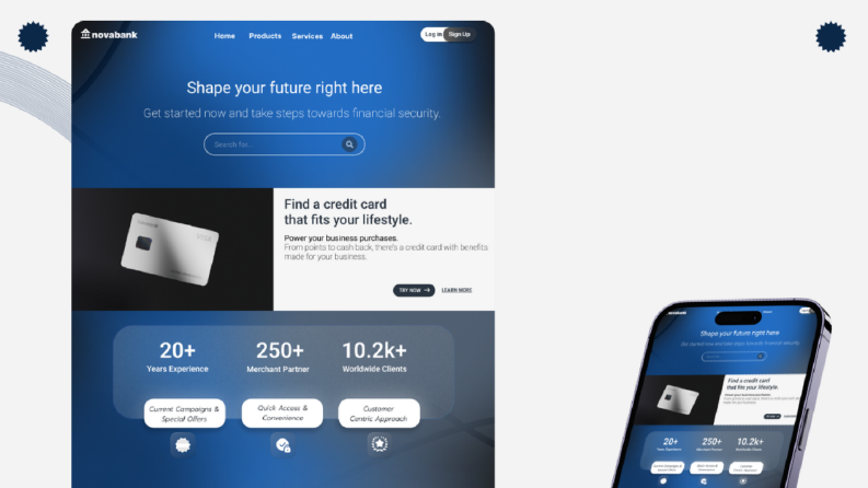 Banking Web UI Design