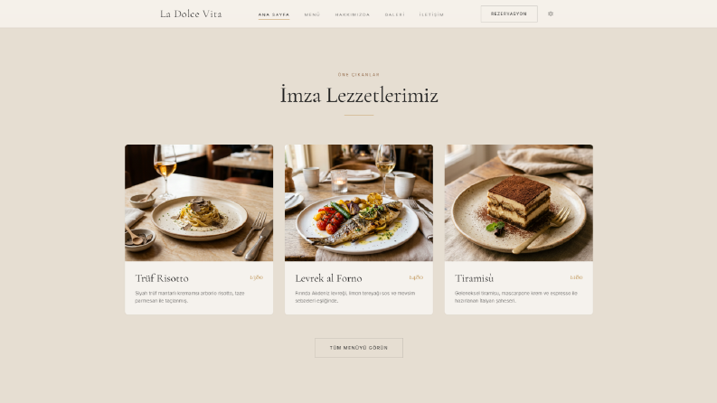 La Dolce Vita - Kurumsal Site