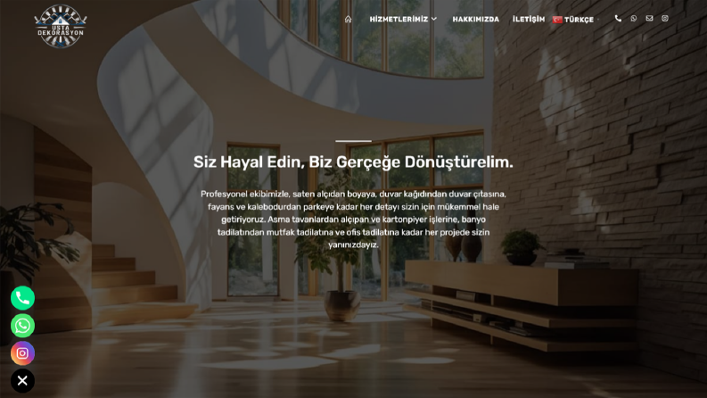 Usta Dekorasyon: Modern ve Şık İç Mekan Tasarımları