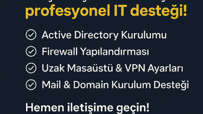 Küçük işletmeler için profesyonel IT desteği! 