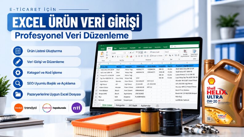 Excel Ürün Veri Girişi ve Profesyonel Veri Düzenleme