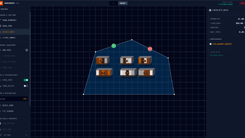 Warehouse CAD – React ile Geliştirilen Depo Analiz Sistemi