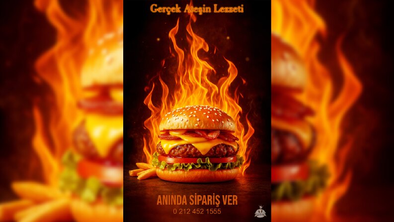 Burger afiş tasarımı