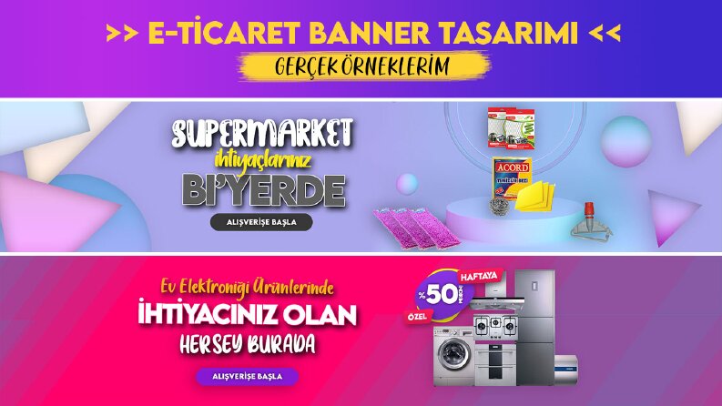 Eticaret Banner Tasarım (Gerçek Örnekler)