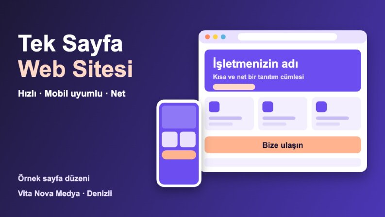 Tek Sayfa Tanıtım Sitesi Örnek Düzeni