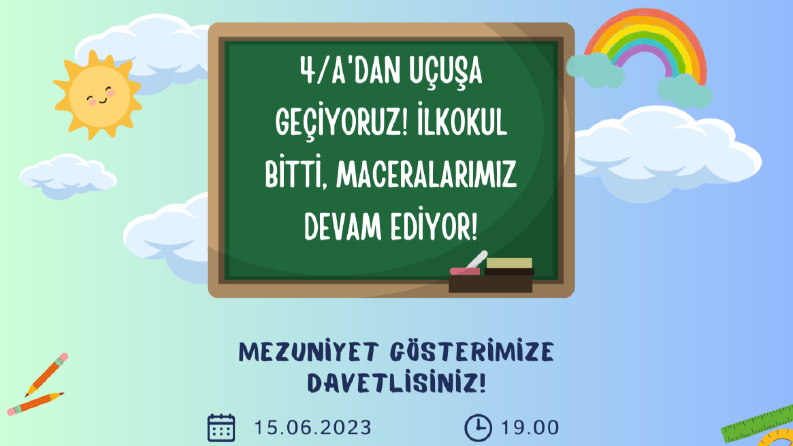 İlkokul Mezuniyet Davetiyesi