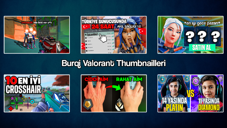 Valorant - Thumbnail Tasarımları