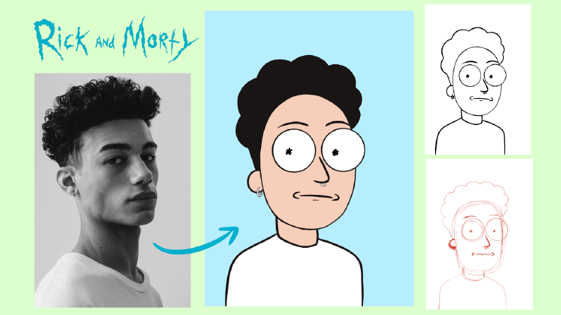 Kişiye Özel Portre - Rick and Morty