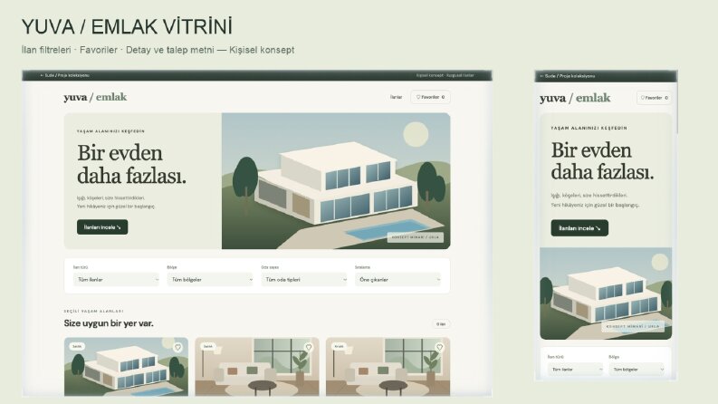 Yuva — Emlak ofisi için ilan vitrini