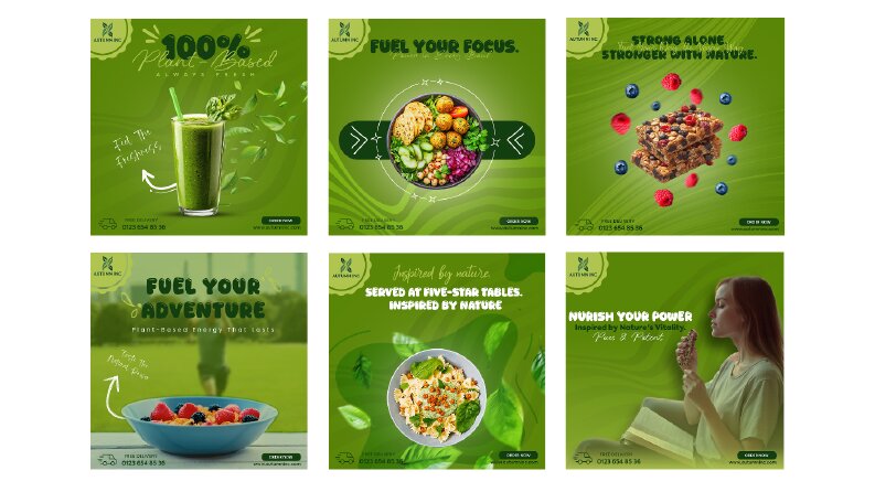 Vegan Marka – Sosyal Medya Tasarım Konsepti
