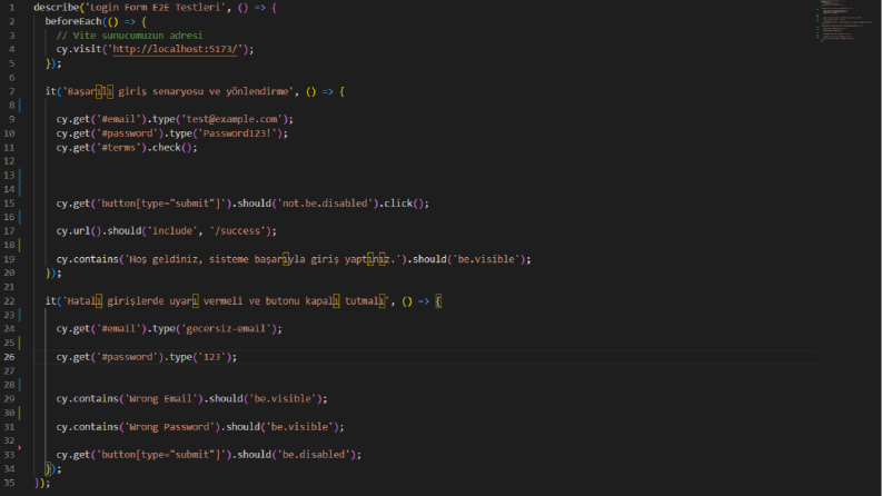 React Test ve Kalite Güvence