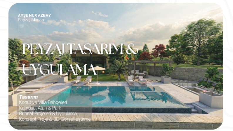 PEYZAJ- RUHSAT PROJE- KONSEPT TASARIM- 3D TASARIM