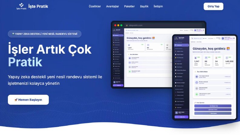 İşte Pratik – Yapay Zeka Destekli Randevu Sistemi (SaaS)