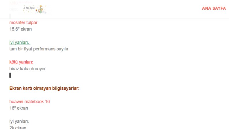 Dizüstü Bilgisayar Satın Alma Danışmanlığı