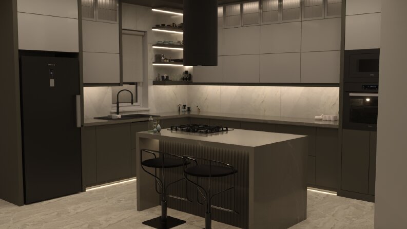 SADE VE MODERN MUTFAK TASARIMI