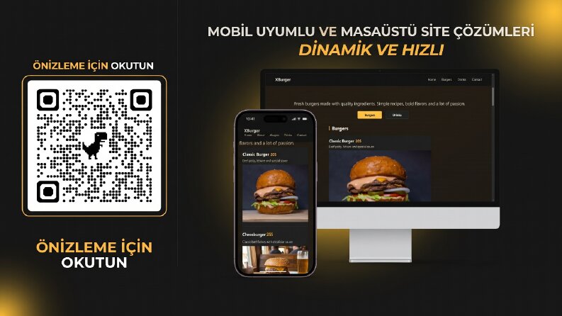 Restoran ve Kafeler İçin Mobil Uyumlu Hızlı QR Menü