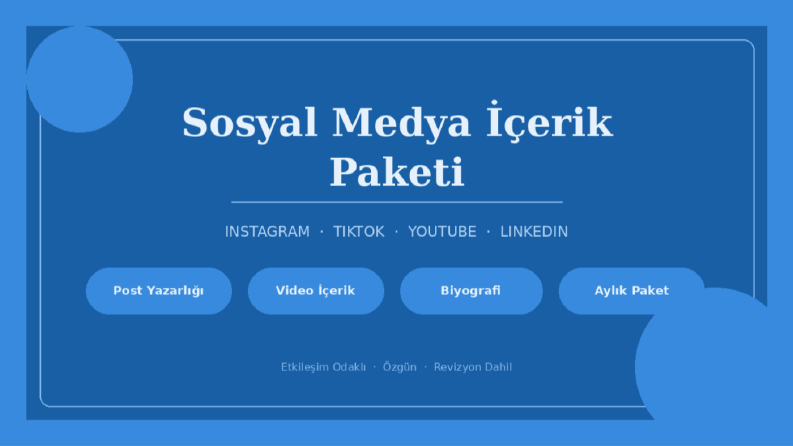 Sosyal Medya İçerik Paketi | Instagram, TikTok & YouTube