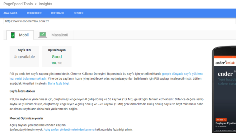 Hızlandırma Google Mobile