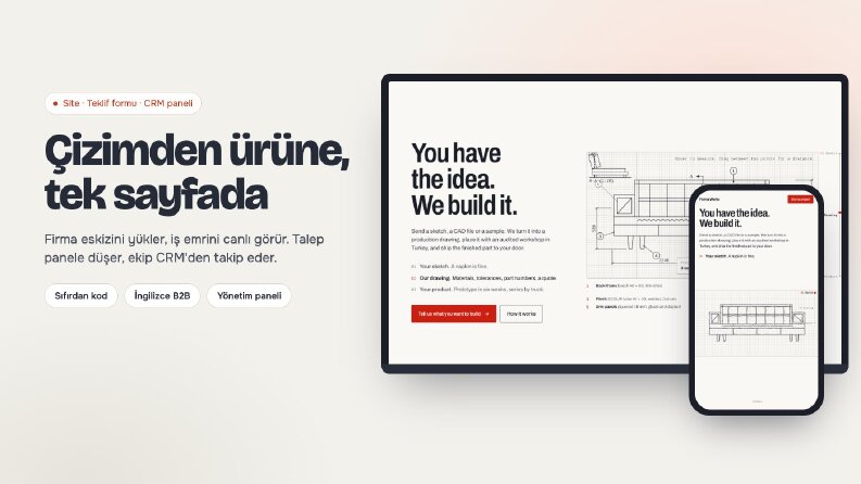 Forma Works - B2B Üretim Platformu ve CRM Paneli